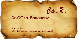 Csóka Radamesz névjegykártya